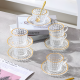 Glass Cups & Plate Set 6 Pcs